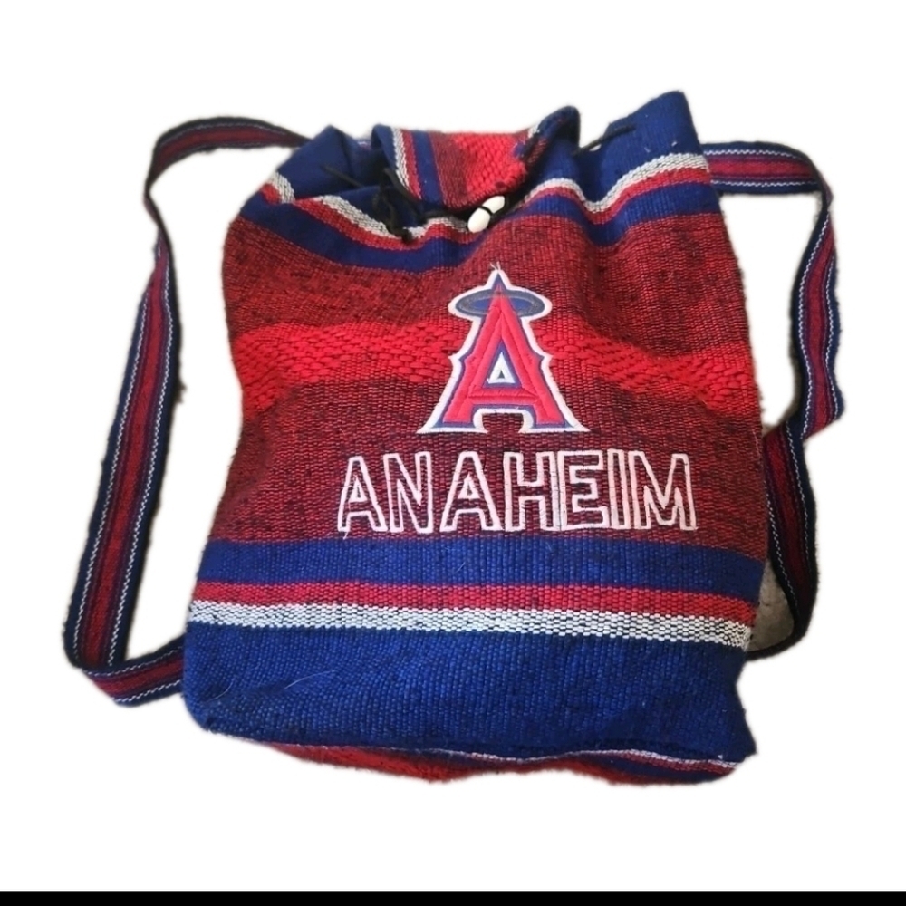 Los Angeles Angels Unisex MLB Zerape Poncho Style Lightweight Backpack